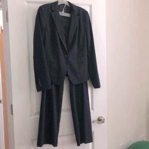 Ann Taylor Navy Blue Pinstripe Suit